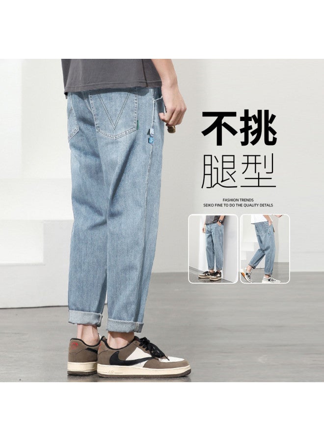 TonLion Men's Jeans Slim Fit Straight Leg Jeans Men's Denim Pants Spring Jeans For Men Long Pants - Image 2
