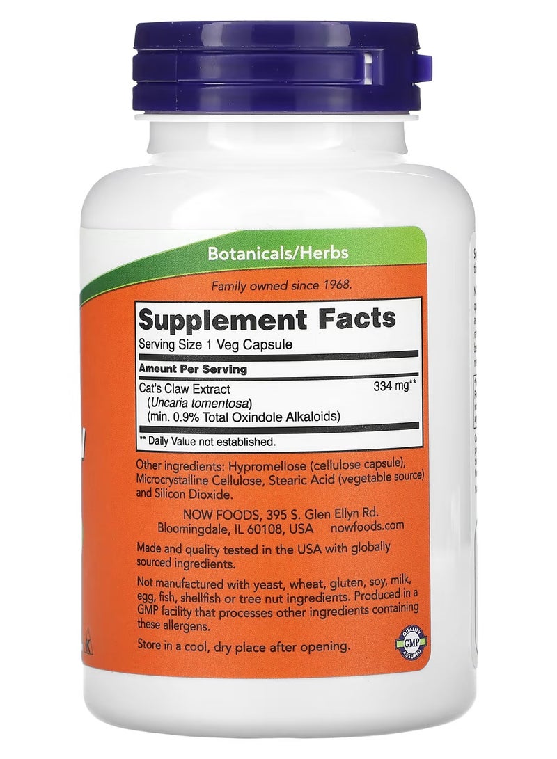 now Cat's Claw Extract, 120 Veg Capsules - Image 2