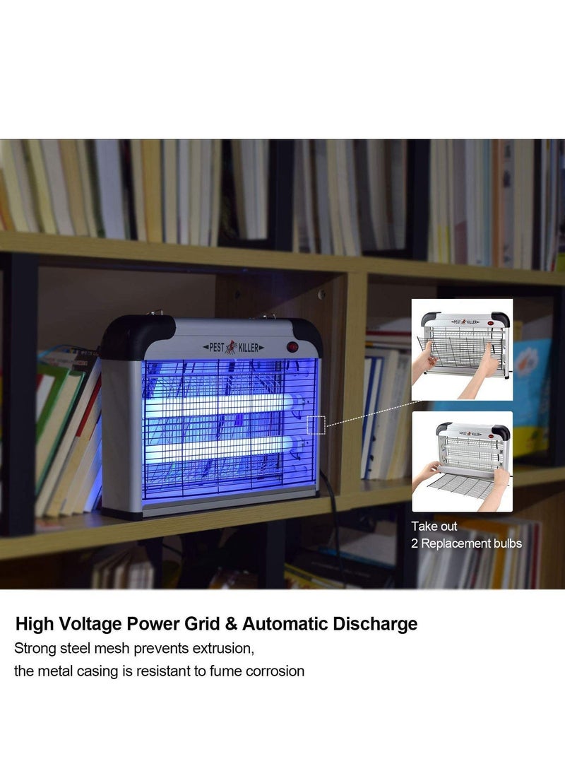 ايتي لايف صاعق كهربائي / تحكم في طارد الآفات - أقوى مصباح داخلي للأشعة فوق البنفسجية يطير الحشرات القاتل للبعوض والذباب القاتل الطارد الفخاخ مزيل الماسك إغراء الزاب يقتل البعوض (أبيض) - Image 3