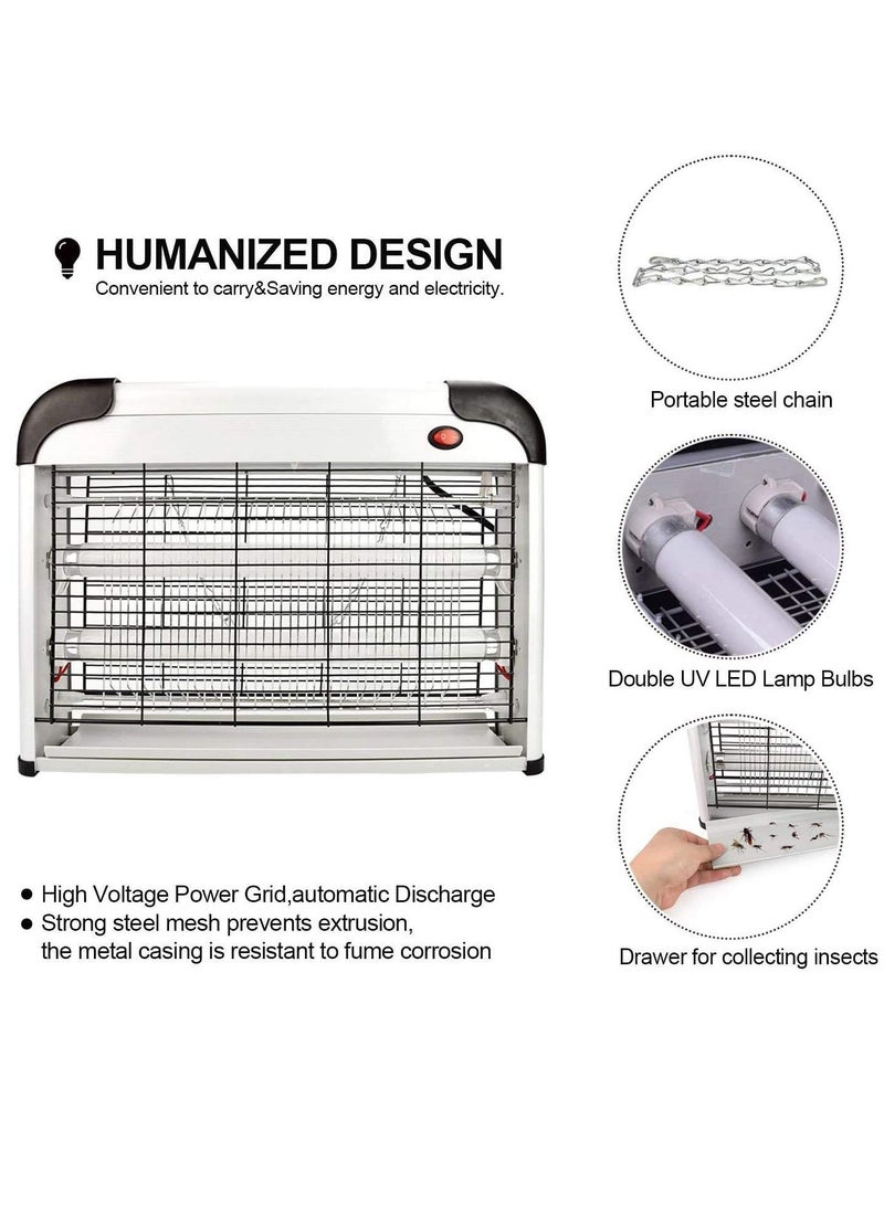 ايتي لايف صاعق كهربائي / تحكم في طارد الآفات - أقوى مصباح داخلي للأشعة فوق البنفسجية يطير الحشرات القاتل للبعوض والذباب القاتل الطارد الفخاخ مزيل الماسك إغراء الزاب يقتل البعوض (أبيض) - Image 2
