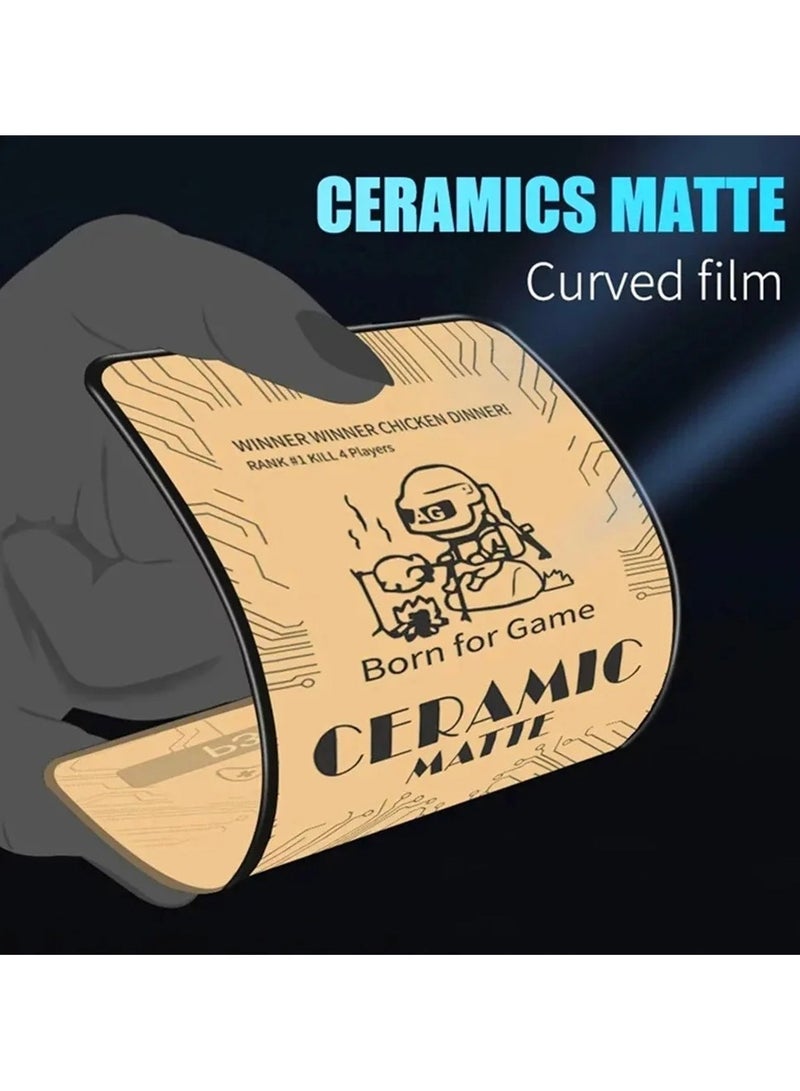 Ceramic Film For Xiaomi Redmi 14C 4G/Xiaomi POCO C75 4G Screen Protector Anti-Glare Anti-Fingerprint 3D Touch, Matte Finish Surface ceramic Nano film Clear/Black - Image 4