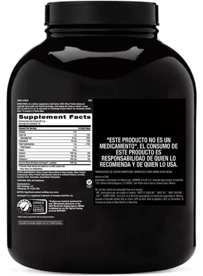 GNC GNC Pro Performance AMP Amplified Gold 100% Whey Protein Advanced. -VANILLA ICE CREAM - Image 3