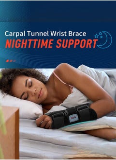 FEATOL Wrist Brace for Carpal Tunnel, Adjustable Night Wrist Support Brace with Splints Right Hand, Small/Medium, Hand Support for Arthritis, Tendonitis, Sprain, Injuries, Wrist Pain  - Image 2
