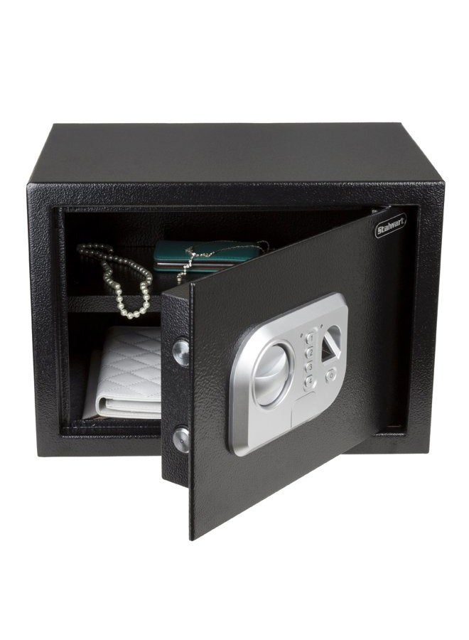 Stalwart Electronic Safe - Digital Biometric Fingerprint Lock Box with 2 Override Keys - Business or Home Safe for Jewelry, Cash, and More (Black) - Image 5
