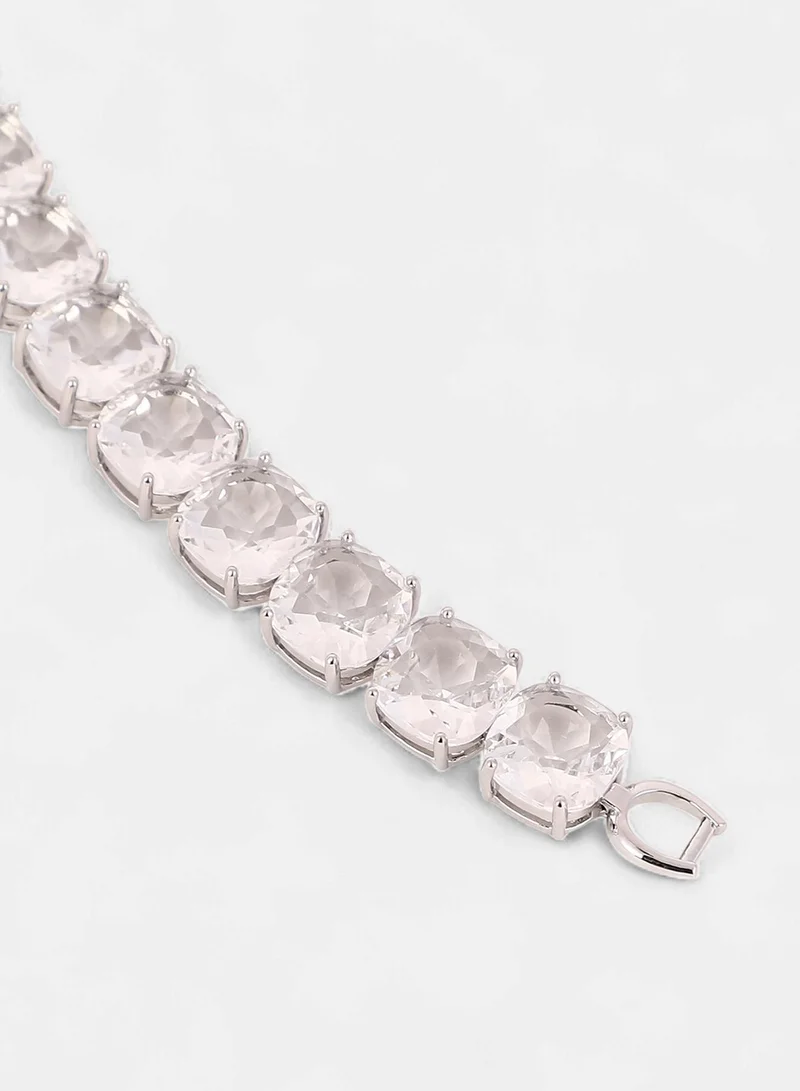 SOHI Crystal-Square Tennis Artificial Bracelet Jewellery