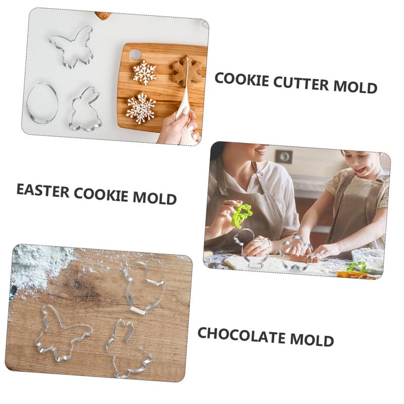 Stainless Steel Easter Cookie Cutters Set 9pcs Baking Molds For Holiday Treats - Image 4
