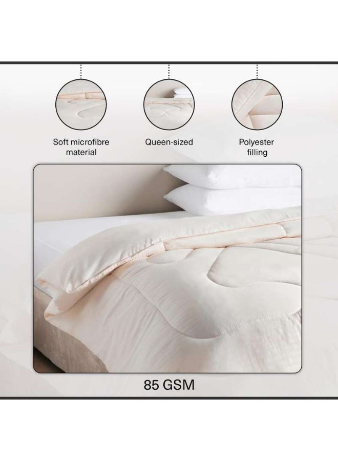 Pan Home Stria Microfiber Satin Stripe Comforter 220x240cm - Beige - Image 5