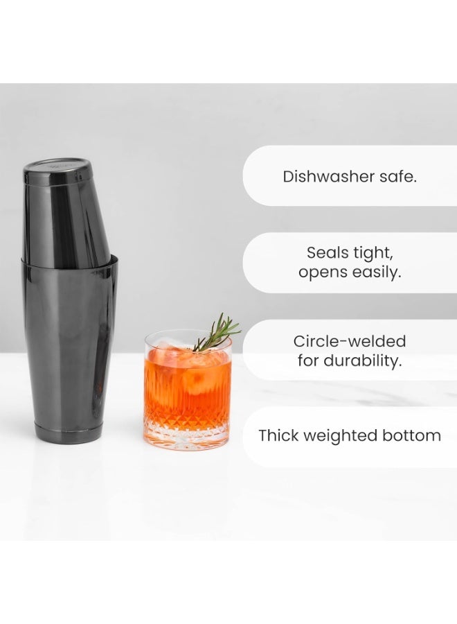 A Bar Above Professional Boston Shakers Set 18 oz Weighted Stainless Steel Cocktail Shaker Set for Bartenders, Premium 304 Steel Bar Shaker, Essential Bartending Tools for Mixing Drinks - Image 5