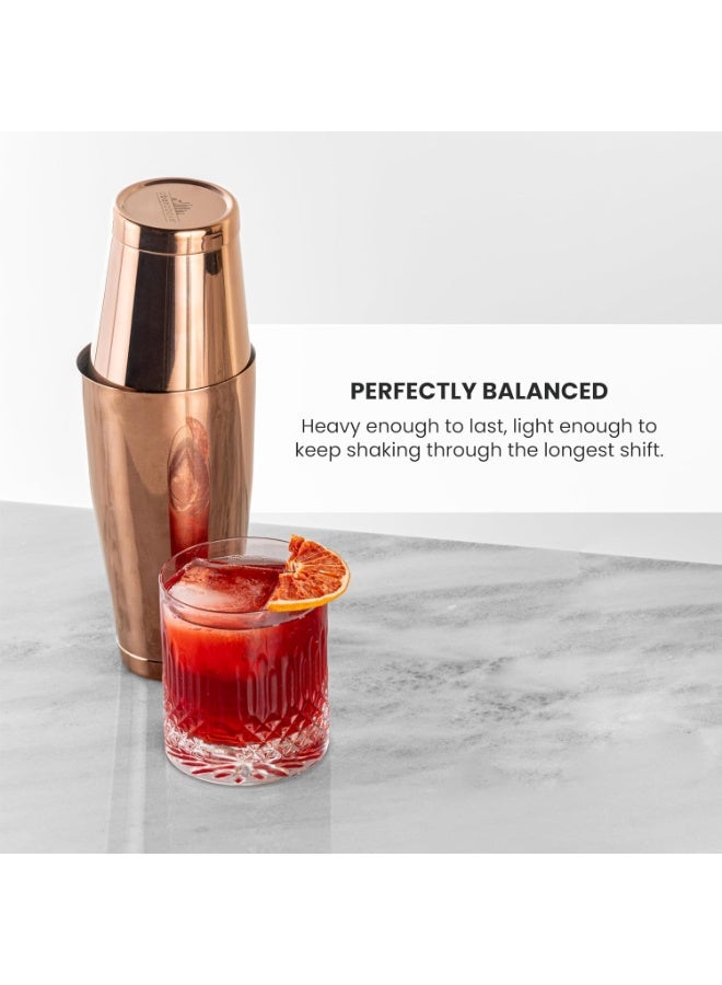 A Bar Above Professional Boston Shakers Set 18 oz Weighted Stainless Steel Cocktail Shaker Set for Bartenders, Premium 304 Steel Bar Shaker, Essential Bartending Tools for Mixing Drinks - Image 4