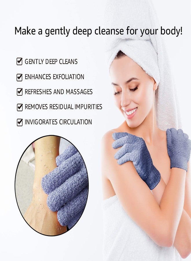 Evridwear 2 Pairs Heavy Exfoliating Shower Bath Gloves for Men and Women - Image 5