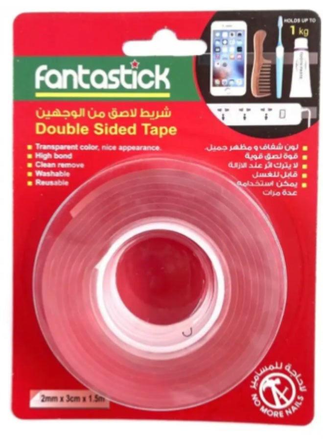 Fantastic Double Sided Tape Transparent (2mm×3cm×1.5meters)