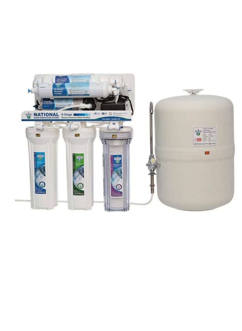 NATIONAL GREEN - National Green 75 GPD 6 Stage RO with Mineralizer NE RO6 75QF AS MN - Image 1