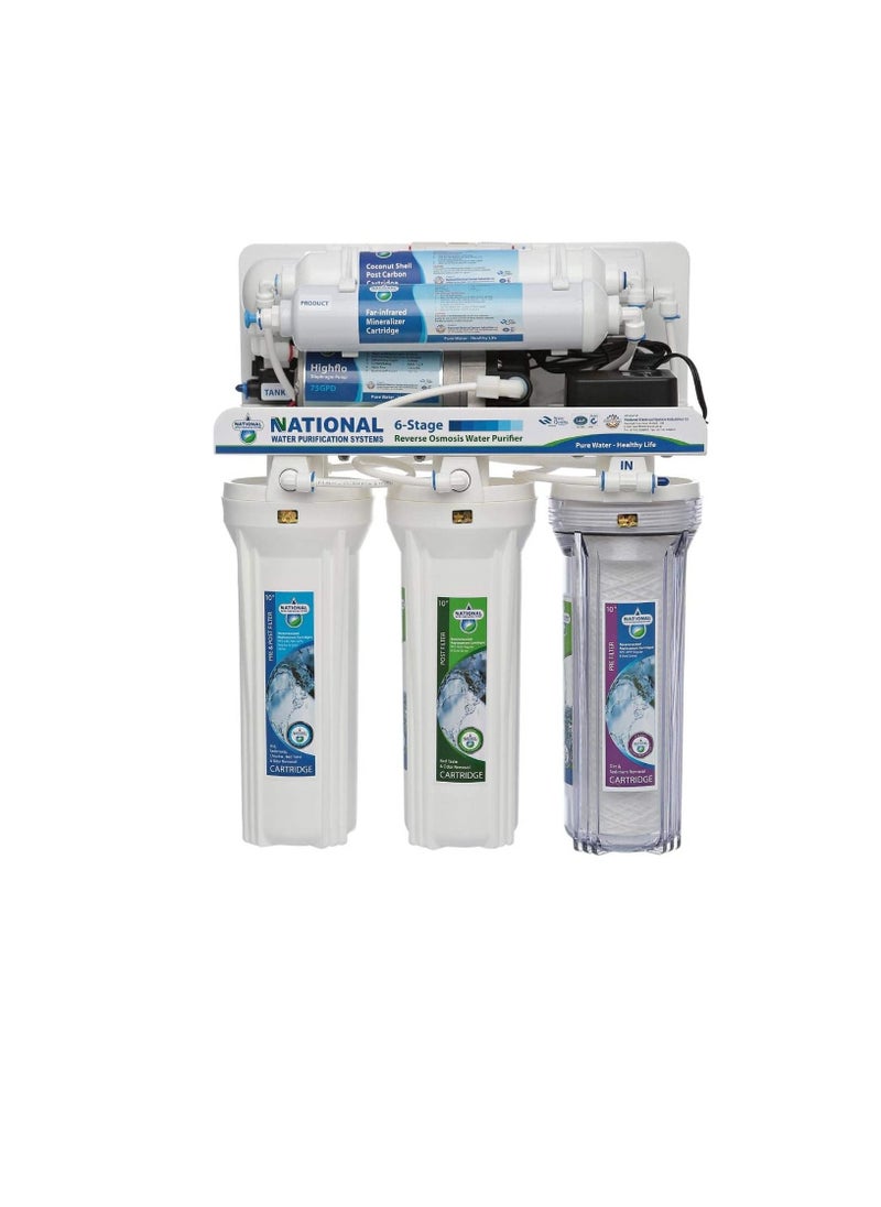 NATIONAL GREEN - National Green 75 GPD 6 Stage RO with Mineralizer NE RO6 75QF AS MN - Image 1