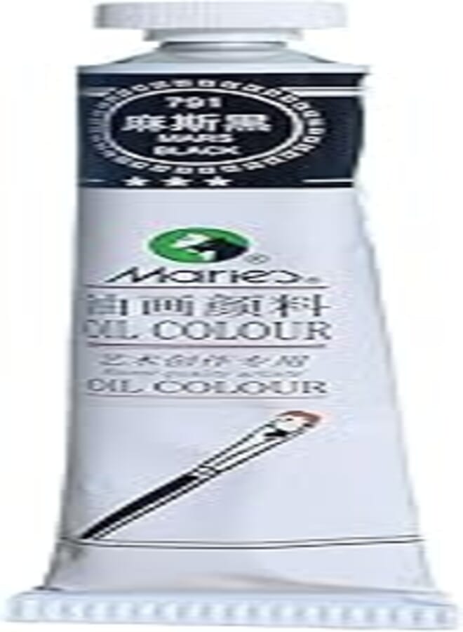 Maries Oil Colour Tube 50 ml, 791 Mars Black