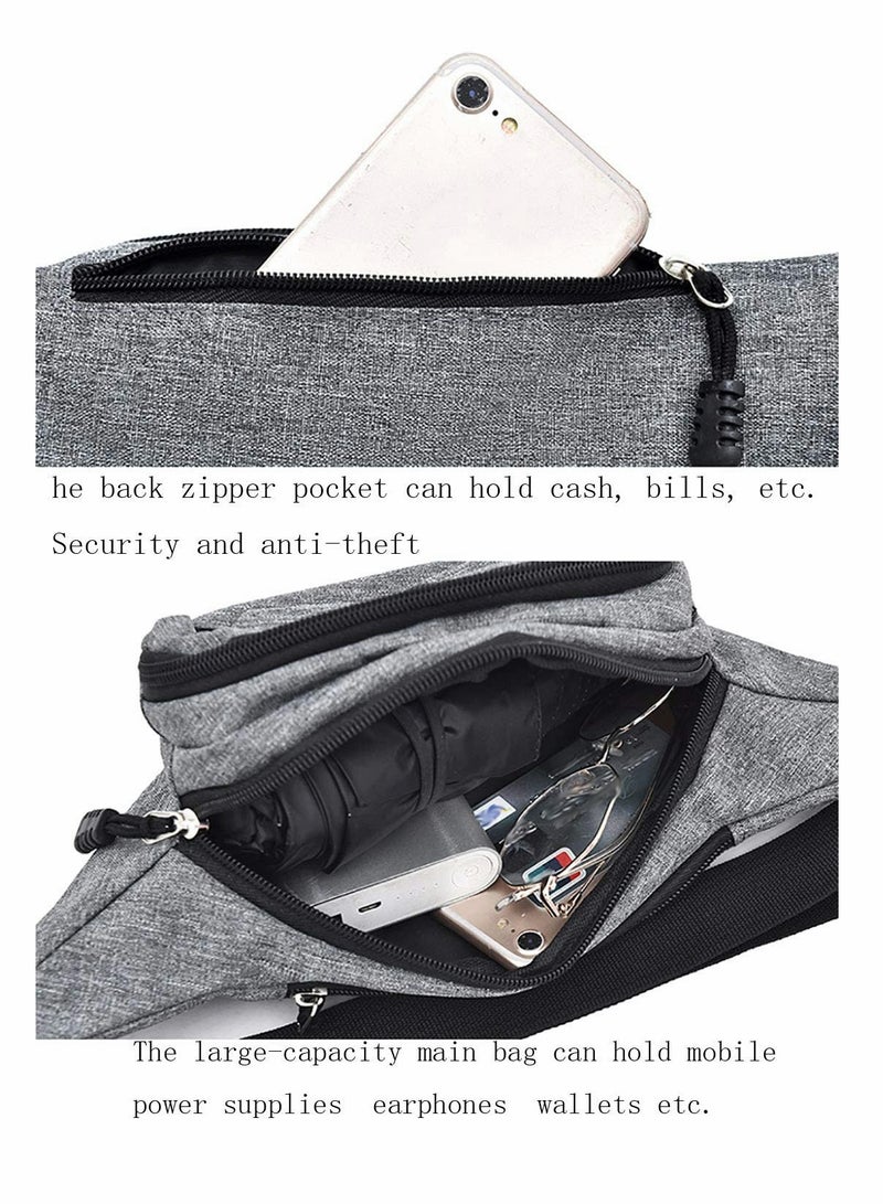 Excefore Sports Waist Bag Unisex PackWater Proof Pack and Wear-Resistant 4 Pockets Large Capacity Runner Gifts Travel PackOutdoor Sports Waist Bag - Image 4