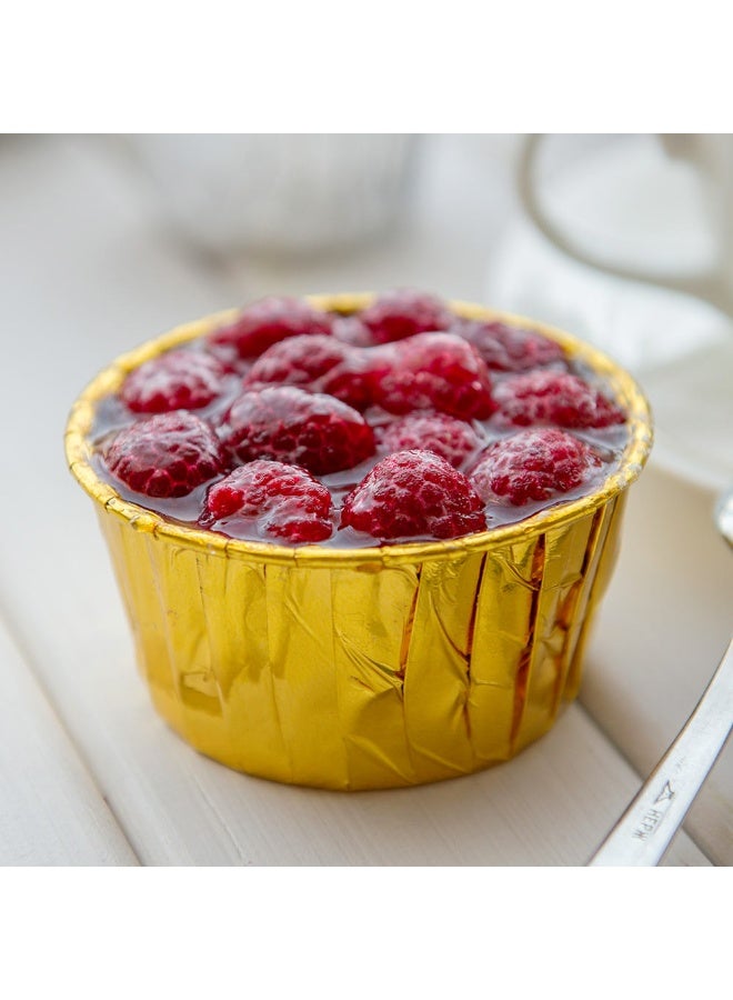 Restaurantware Large 3.4-oz Pleated Baking Cups: Perfect for Muffins, Cupcakes or Mini Snacks - Rose Gold Luxury - Disposable and Recyclable - 200-CT - Image 3