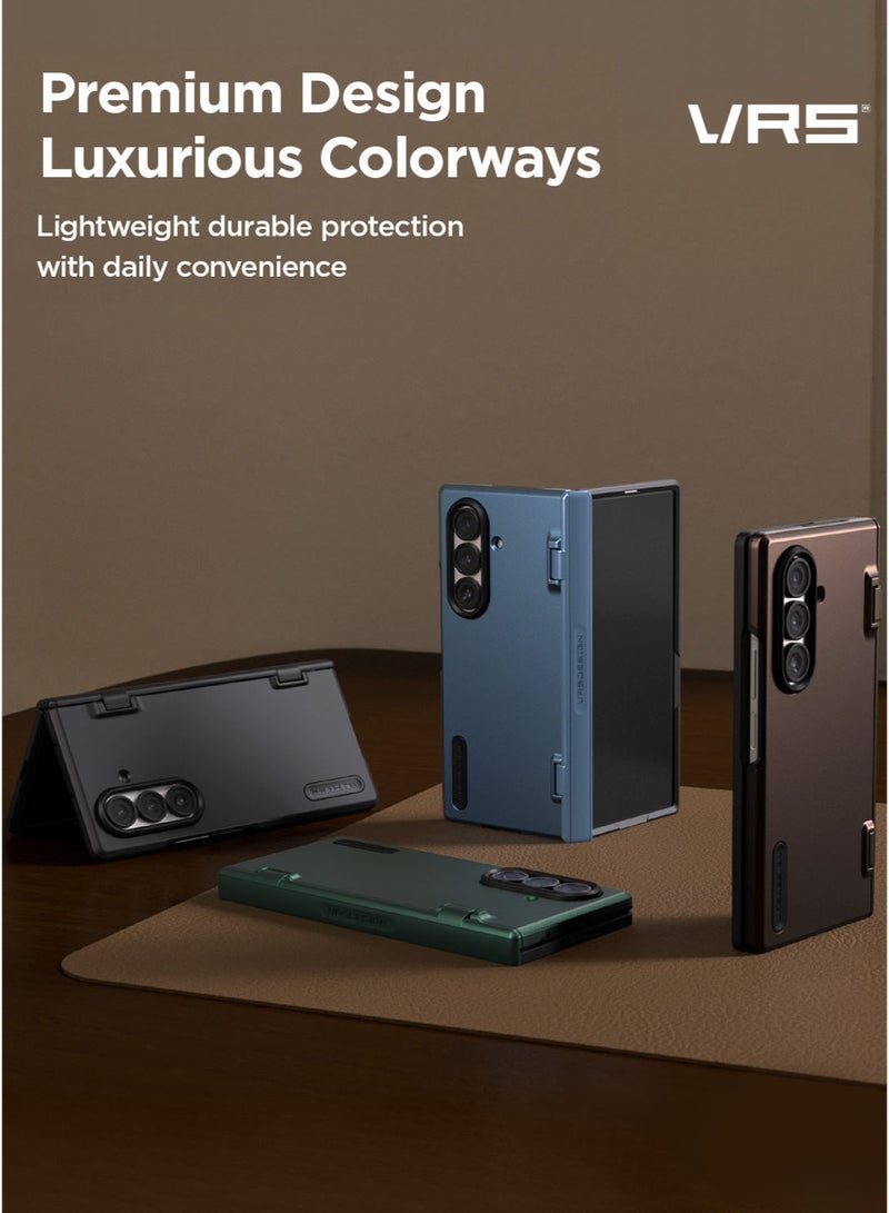VRS Design Terra Guard Modern Samsung Galaxy Z Fold 7 Case Cover (2025) with Hinge Protection - Metallic Green - Image 3