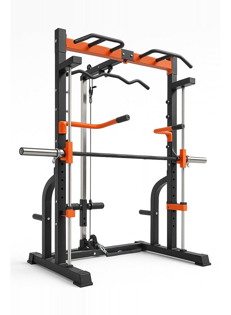 سكاي لاند سلسلة SKY LAND للقفص الحديدي ورف القرفصاء، معدات رياضية منزلية قوية للتدريب على القوة، رفع الأثقال، وتمارين الجسم بالكامل GM-8151 رفوف قابلة للتعديل وخيارات جهاز سميث. - Image 1