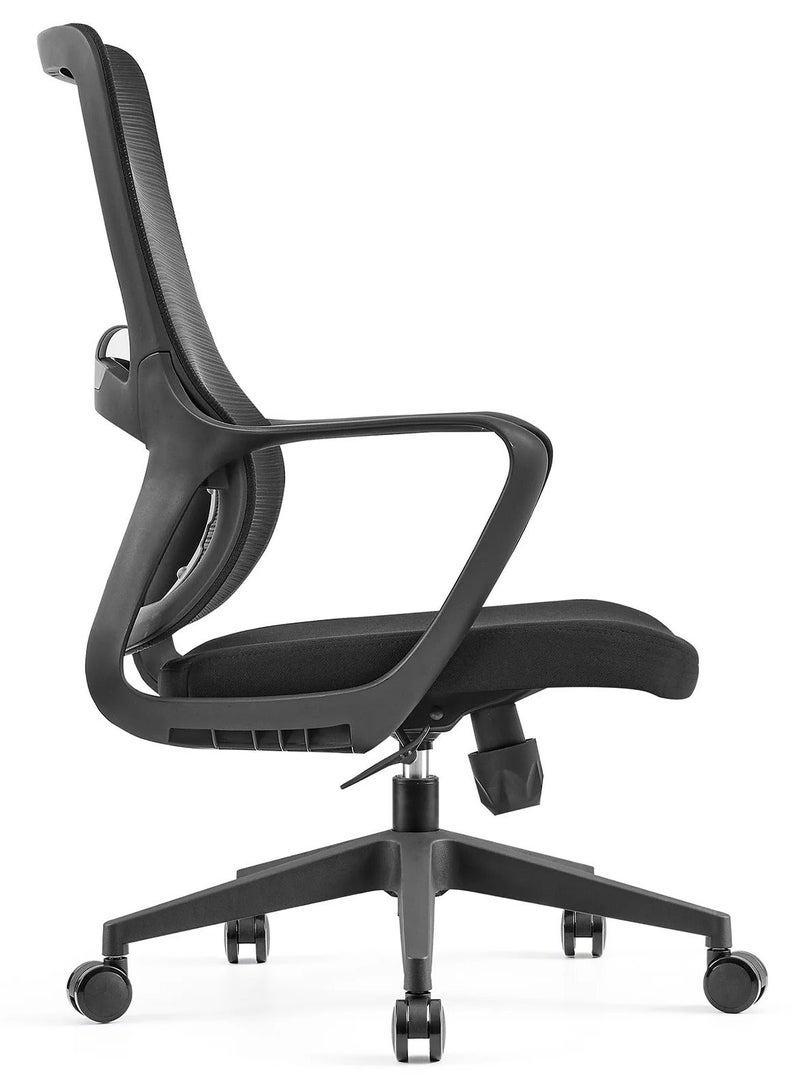 Multiwood Superior Comfort Office Seating with Deep Padding, Posture Support and Relaxed Tilt Function – Black - Image 3