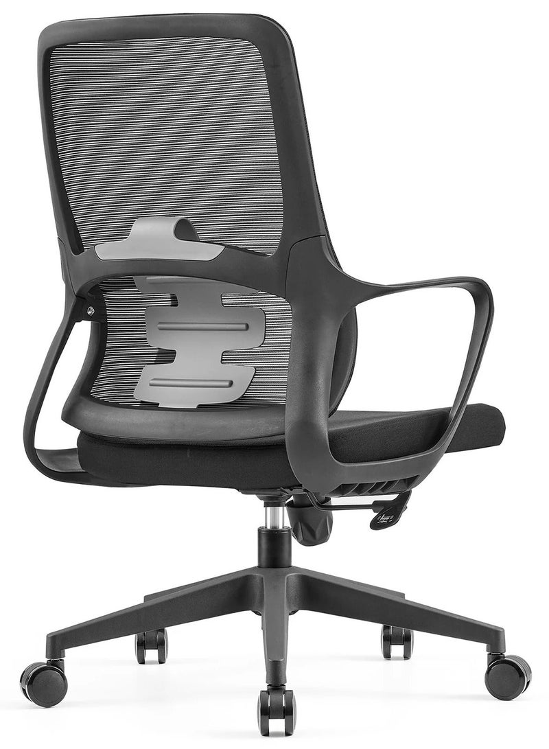 Multiwood Superior Comfort Office Seating with Deep Padding, Posture Support and Relaxed Tilt Function – Black - Image 4