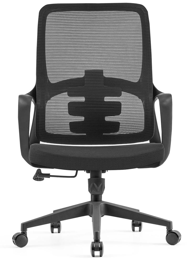 Multiwood Superior Comfort Office Seating with Deep Padding, Posture Support and Relaxed Tilt Function – Black - Image 2