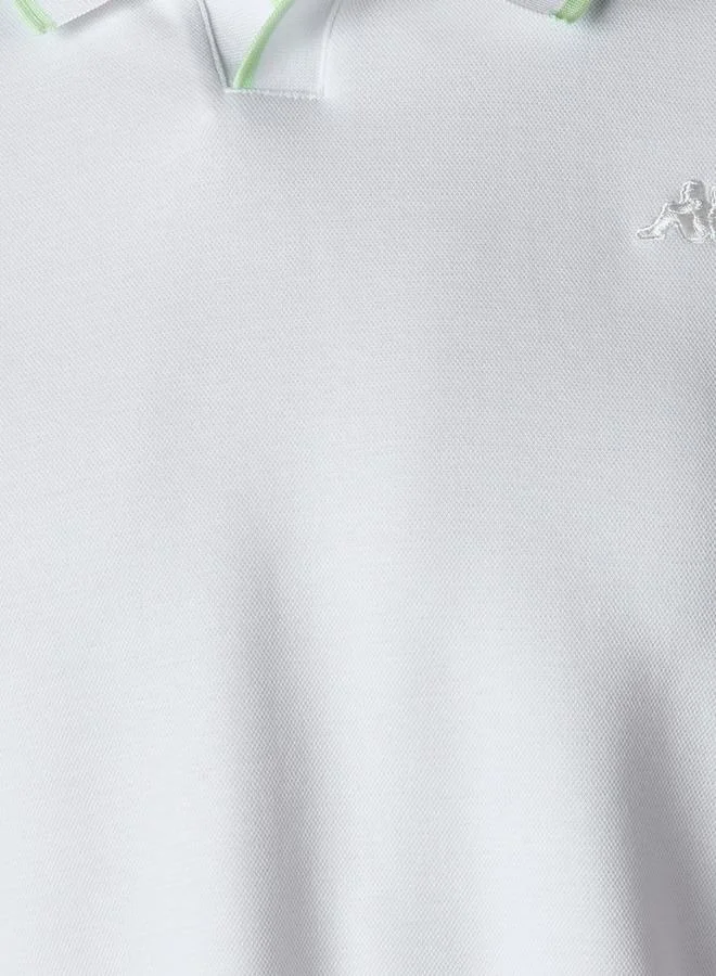 Kappa WHITE Kappa Men Pique Detail Polo T shirt for Men | Best Price UAE