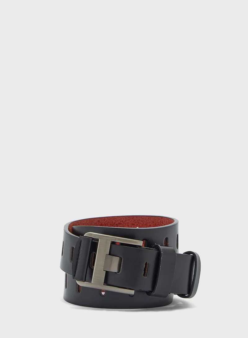 Seventy Five Faux Leather Wide Casual Belt