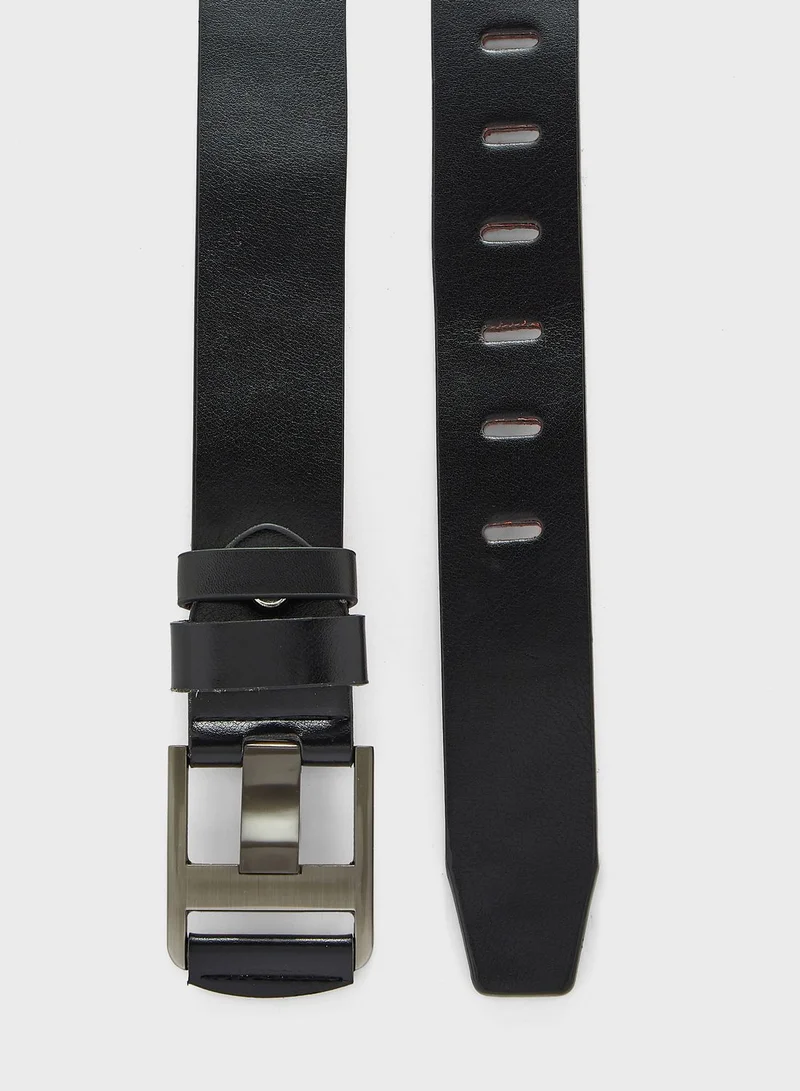 Seventy Five Faux Leather Wide Casual Belt