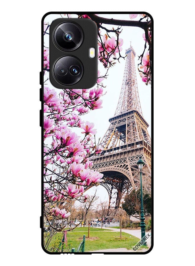 Covernex Protective Case Cover For Realme 10 Pro Plus Flowers & Eiffel Tower - Image 1