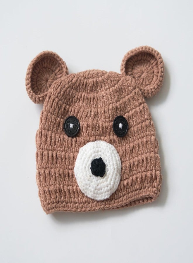 Vemonllas Newborn Photography Props Bear Outfit Photo Prop Bear Hat Diaper Cover Boots Baby Photoshoot Crochet Costume - Image 2