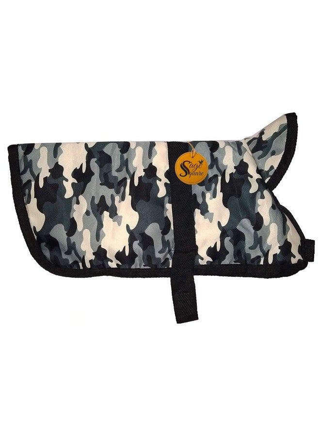 سايج سكوير سترة دافئة مبطنة بالصوف للكلاب، سترة مموهة مقاومة للرياح للكلاب، معطف شتوي، ملابس للكلاب للطقس البارد (قطعة واحدة) (20 بوصة (كبير)) - Image 1