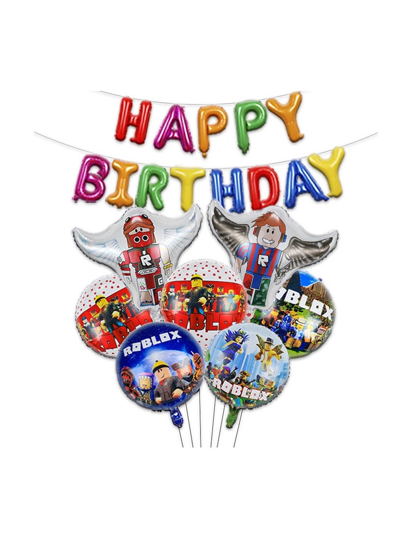 Generic - Cartoon Roblox aluminum foil balloon Mine-craft aluminum foil balloon for super-man game theme birthday party decoration - Image 1