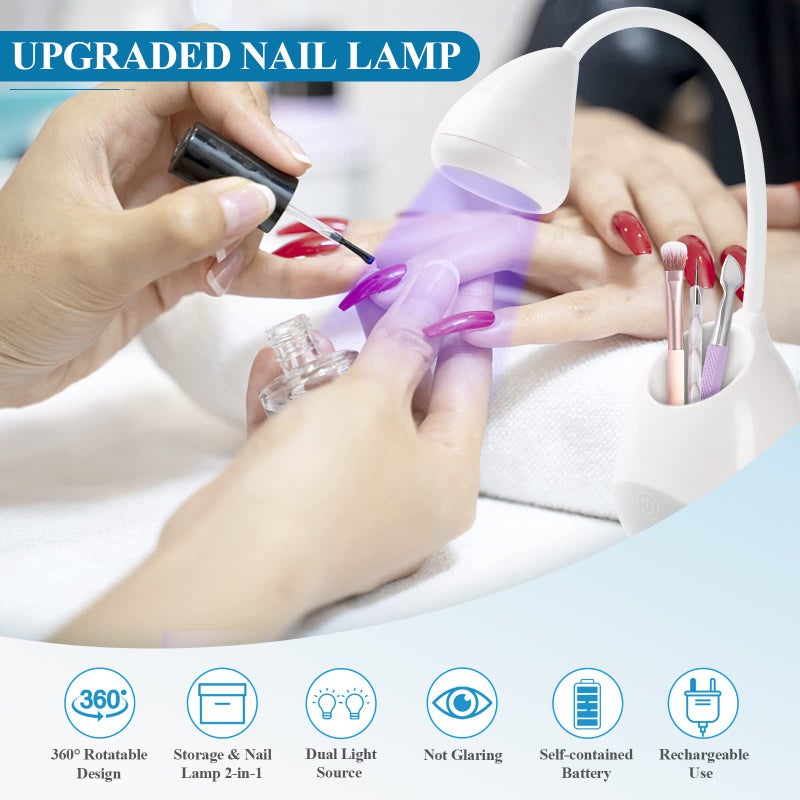 SAVILAND Rechargeable Nail Led Lamp - 36W Mini U V Light for Gel Nails with Nail Brush Holder Gel Nail Lamp and Flash Cure Light for Nails Portable U V Lamp for Resin Curing for Home DIY Nail Salon - Image 5