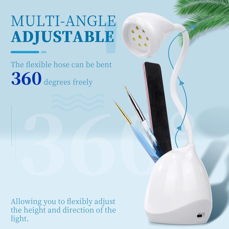 SAVILAND Rechargeable Nail Led Lamp - 36W Mini U V Light for Gel Nails with Nail Brush Holder Gel Nail Lamp and Flash Cure Light for Nails Portable U V Lamp for Resin Curing for Home DIY Nail Salon - Image 3