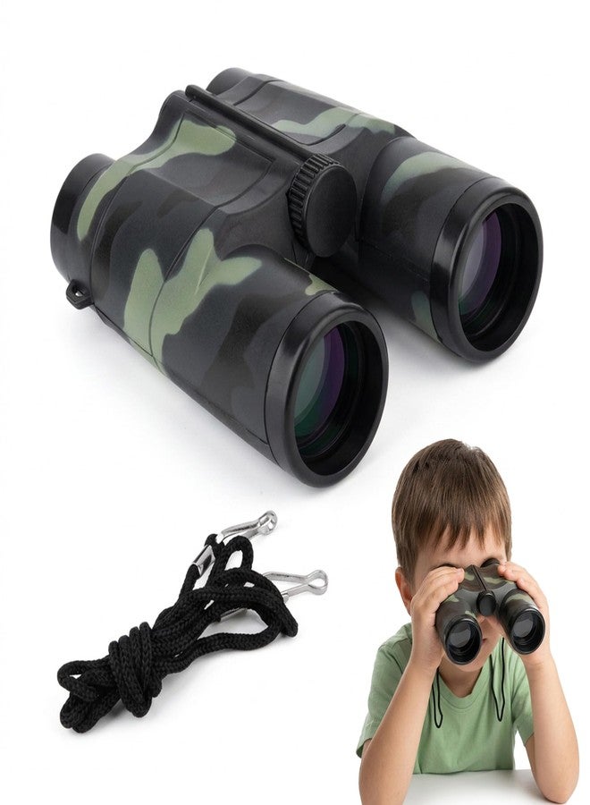 Wembley Army Style Binoculars Toy for Kids | Compact and Portable Birdwatching Outdoor Telescope for Boys and Girls | Binocular Toy with Neck String and Focus Adjustment | Educational Birthday Gift - Image 1