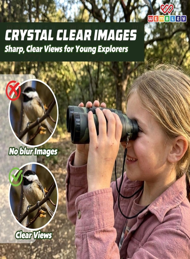 Wembley Army Style Binoculars Toy for Kids | Compact and Portable Birdwatching Outdoor Telescope for Boys and Girls | Binocular Toy with Neck String and Focus Adjustment | Educational Birthday Gift - Image 5