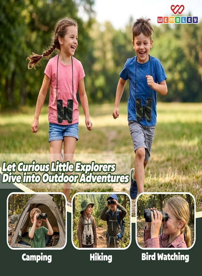 Wembley Army Style Binoculars Toy for Kids | Compact and Portable Birdwatching Outdoor Telescope for Boys and Girls | Binocular Toy with Neck String and Focus Adjustment | Educational Birthday Gift - Image 3