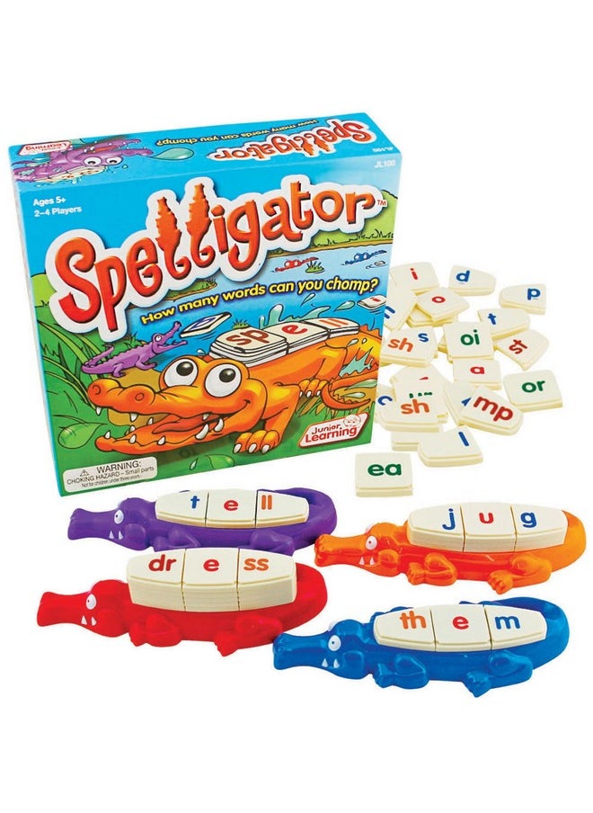 Junior Learning Junior Learning Spelligator Word Building Game, Ages 5-9, Phonemic Awareness, 75 Letter Tiles  - Image 2