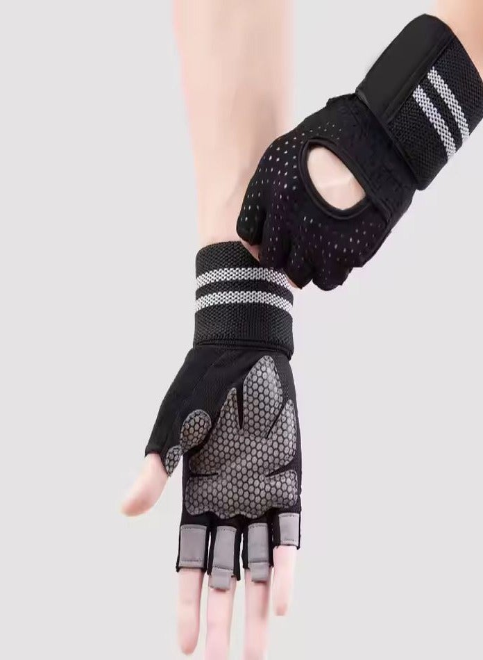 ارينا قفازات تدريب رياضية لرفع الأثقال والتمارين - مقاس L - Image 1