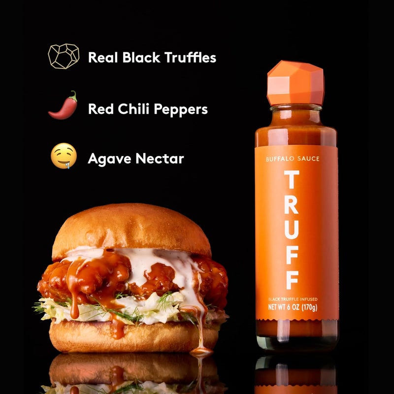 TRUFF Buffalo Sauce - Gourmet Hot Sauce with Black Truffle Oil and Red Cayenne Peppers, 170g - Image 4