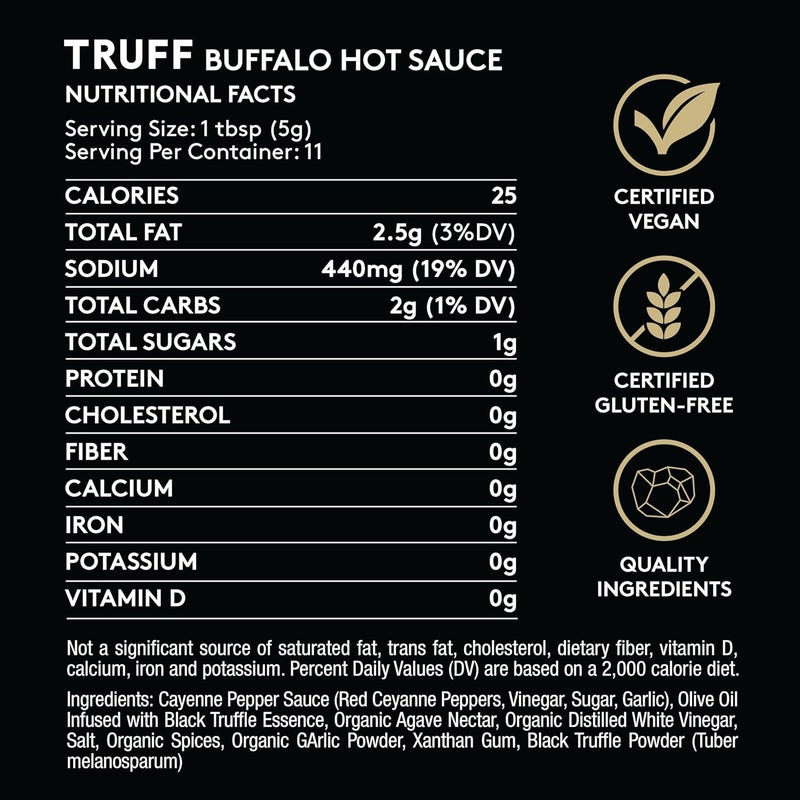 TRUFF Buffalo Sauce - Gourmet Hot Sauce with Black Truffle Oil and Red Cayenne Peppers, 170g - Image 2