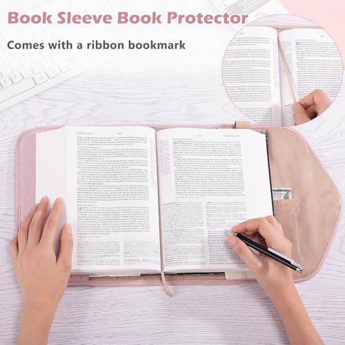APLUFINE Reusable Book Cover with Magnet Closure - Adjustable Book Sleeve for Book Lovers Gift - Book Protector for Paperback -Book Covers for Hardcover - Book Pouch - Book Carrier - Image 3