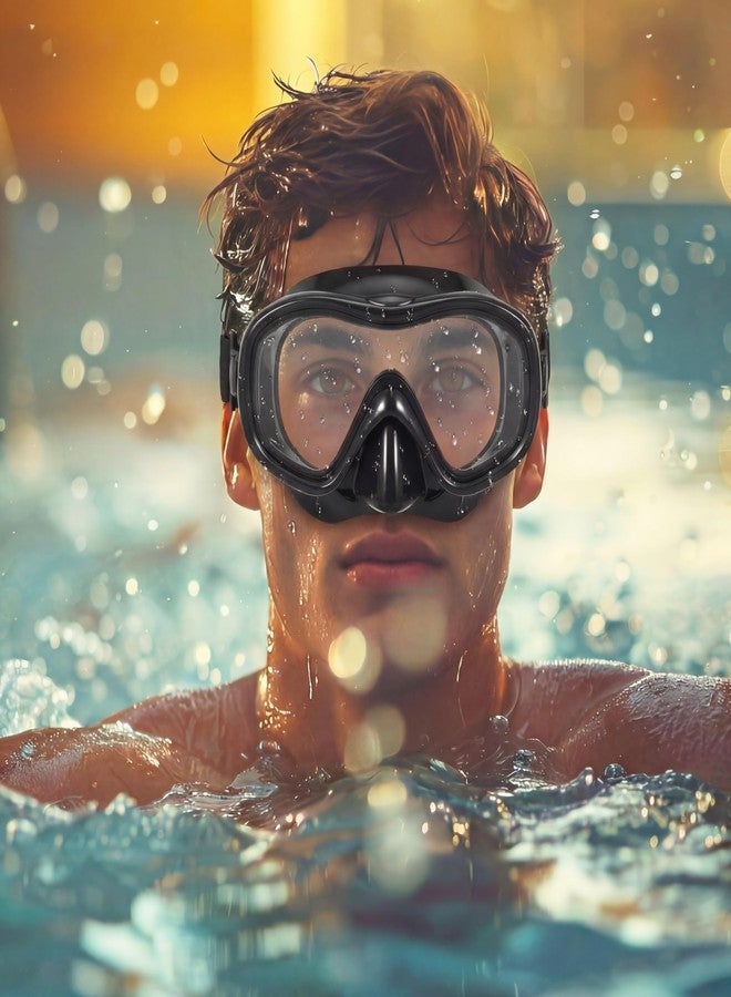 Relaxweex 3 Pcs Adult Youth Swim Goggles with Nose Cover Elastic Strap View Clear Waterproof for Snorkeling Diving Swimming (Black, Dark Blue, Green) - Image 5