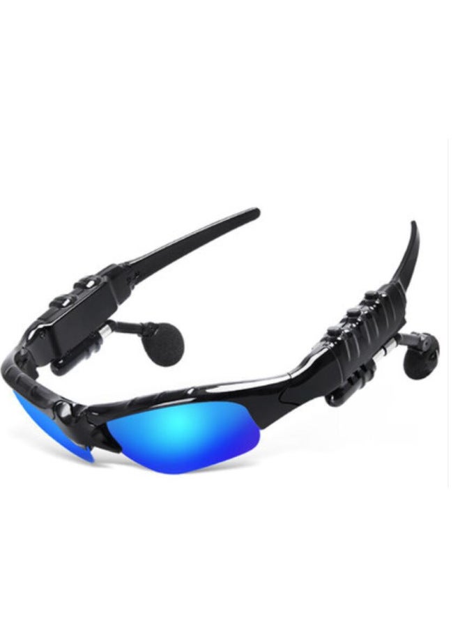 5.0 Card Glasses Listen To Songs Wireless Smart Bluetooth Glasses Headset Sports Polarized Sunglasses Ink Mobile Phone Universal-Color:Polarized Blue  - Image 1