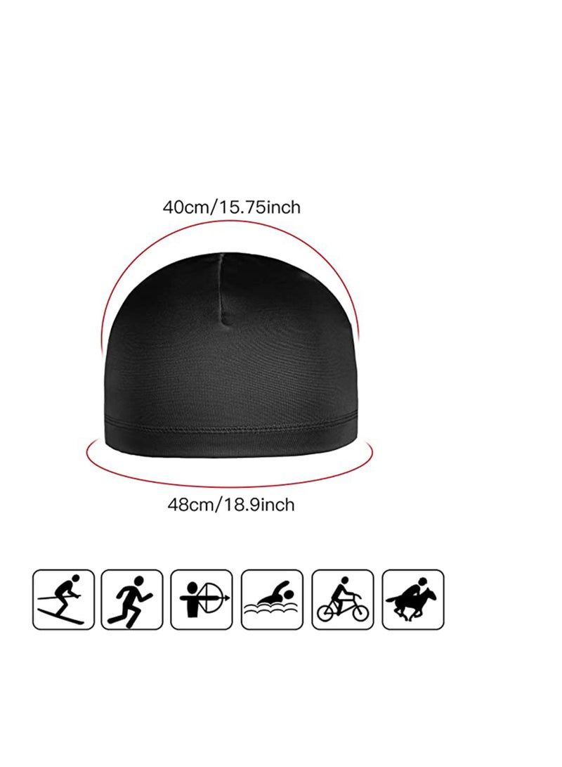 SYOSI 6 Pieces Helmet Liner Skull Caps Sweat Wicking Cap Running Hats Cycling Skull Caps for Men and Women - Image 2
