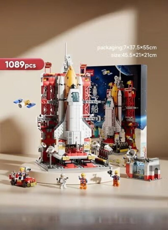 Joudiplay Space Shuttle Rocket Building Block Set Space Exploration Rocket Assembly Toy Rocket Ship Toy Set Space Launch System Building Block Set Suitable for children aged 6 years and above (1099 pieces) - Image 2