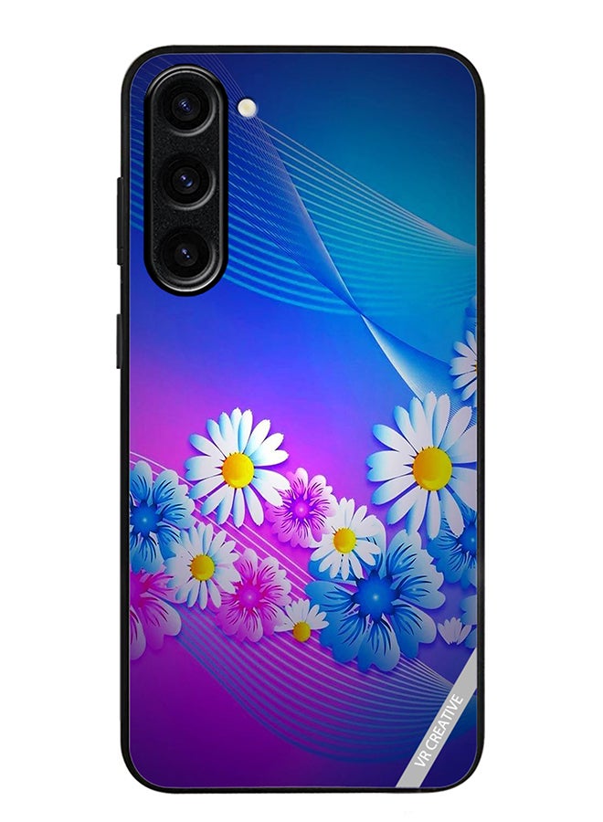 VR CREATIVE Protective Case Cover For Samsung Galaxy S24 Flower Design Multicolour - Image 1