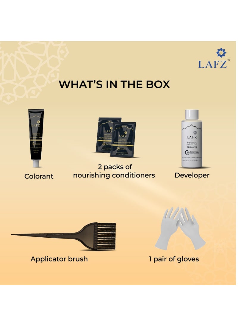 LAFZ Natural Black 10-Min Halal Hair Color (Pack of 2) 100% Grey Coverage | No Ammonia | Water Permeable | Enriched with Argan Oil & Coffee  - Image 5