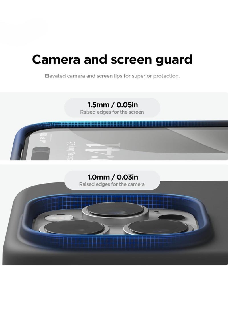 Raxoom iPhone 16 Pro Case Cover - Full Body Protection, Shockproof, Slim, Anti-Scratch Soft Microfiber Lining (Black) - Image 4