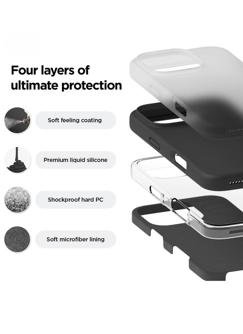 Raxoom iPhone 16 Pro Case Cover - Full Body Protection, Shockproof, Slim, Anti-Scratch Soft Microfiber Lining (Black) - Image 3